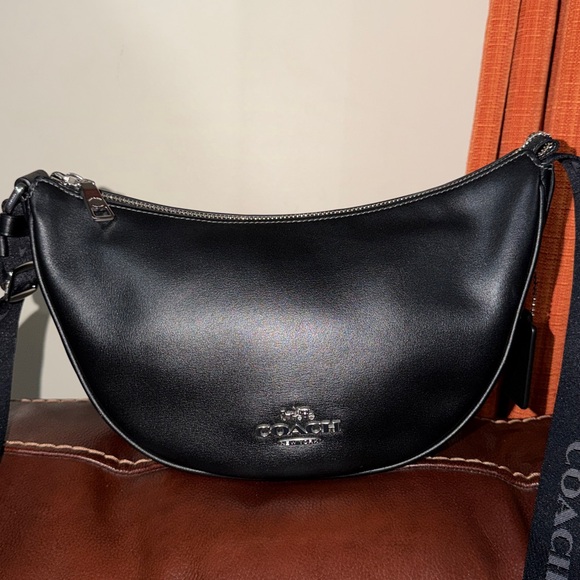 ‼️Coach Black Leather Pace Shoulder Bag Crossbody Bag - Picture 8 of 16